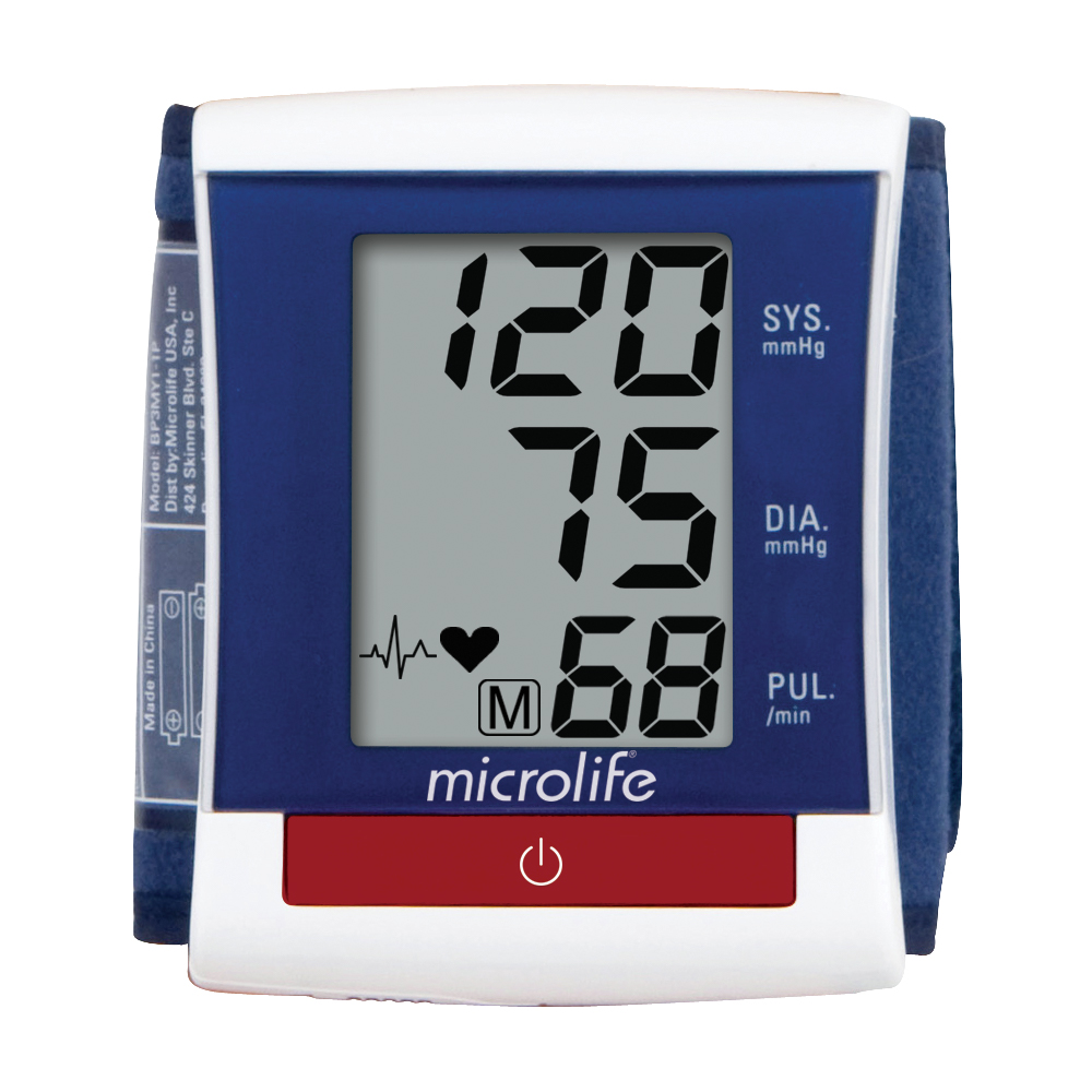 Product image of the Microlife Wrist Blood Pressure Monitor on white background