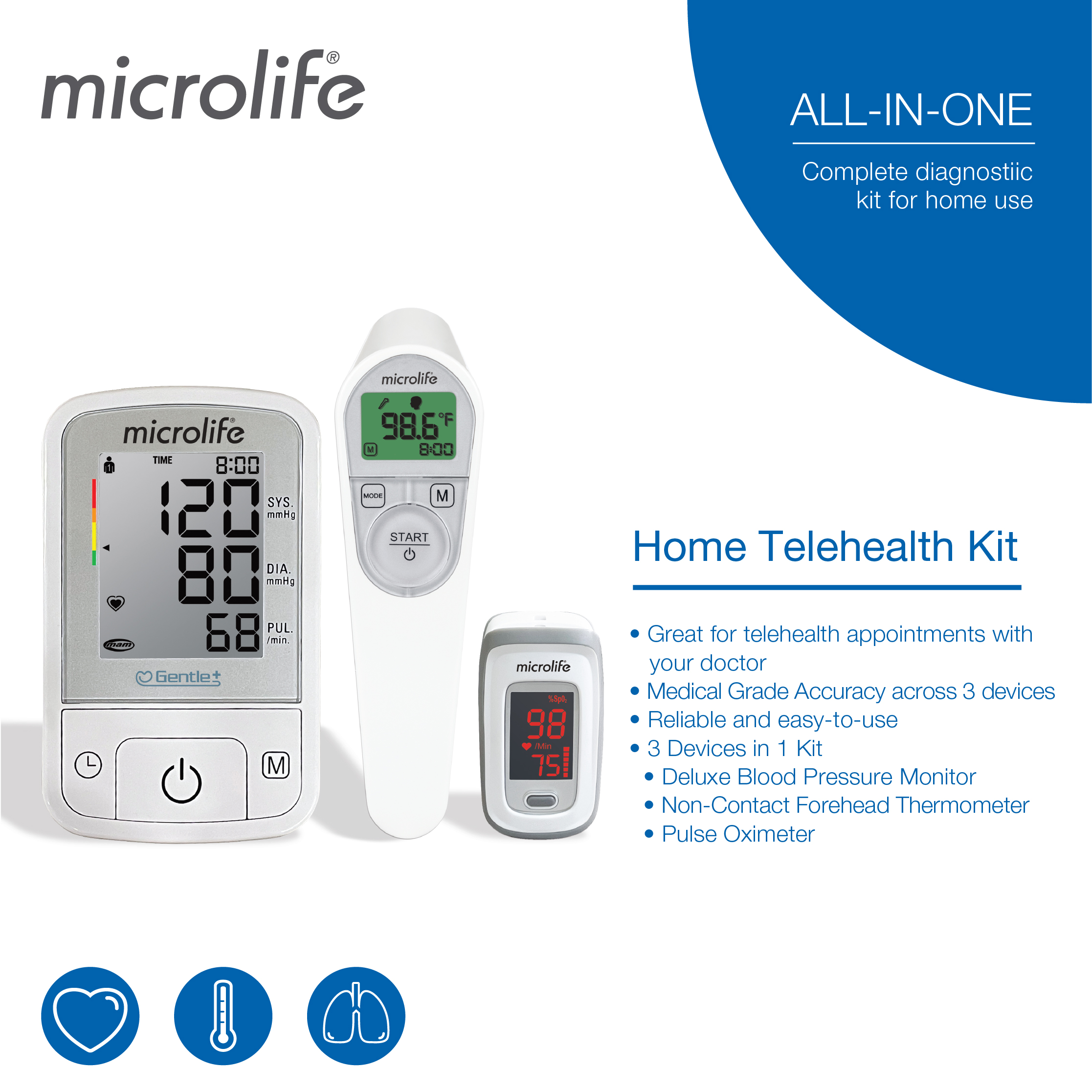 Microlife BPM 3 Deluxe Blood Pressure Monitor 