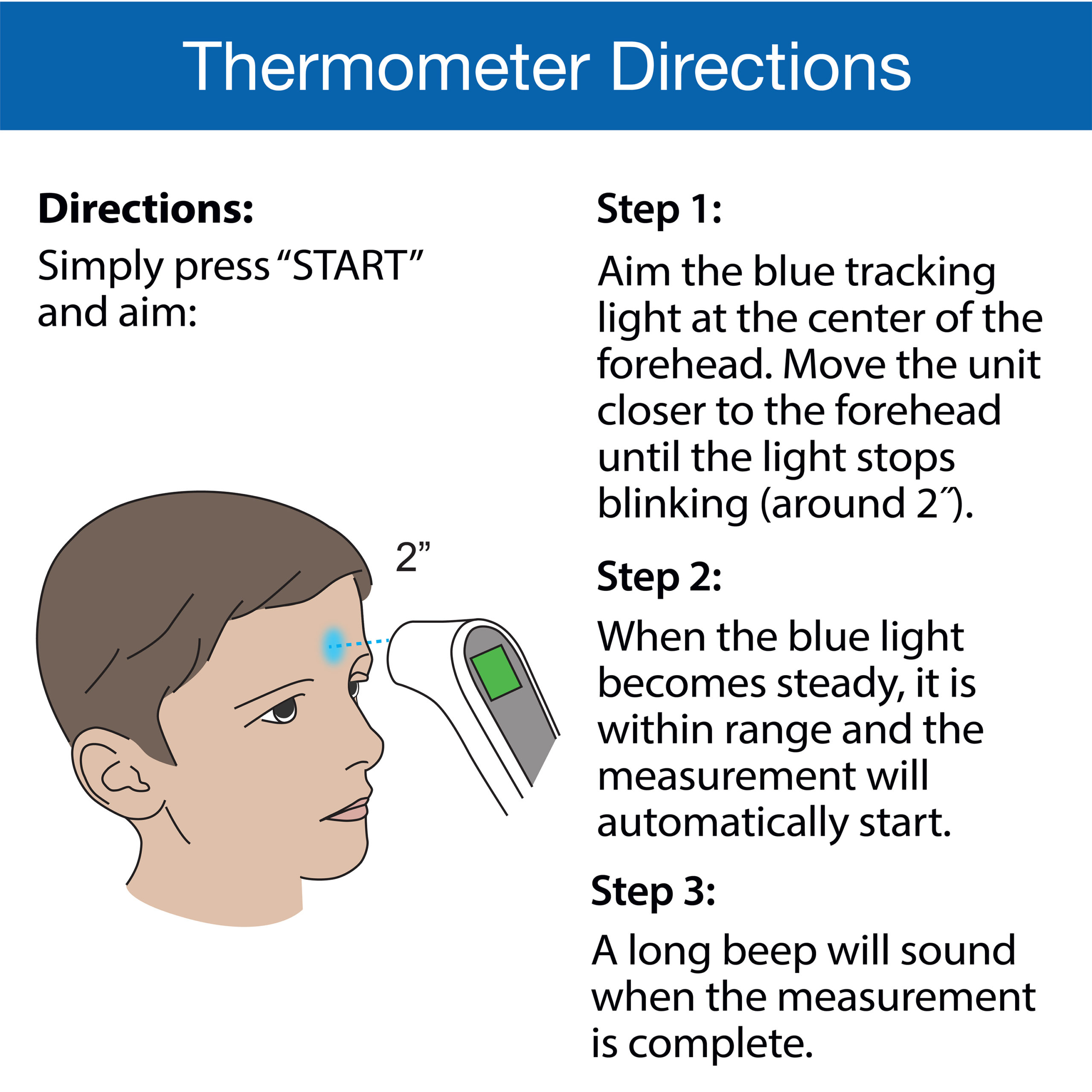 TH200 Telehealth Kit, NC200 Non Contact Thermometer Directions